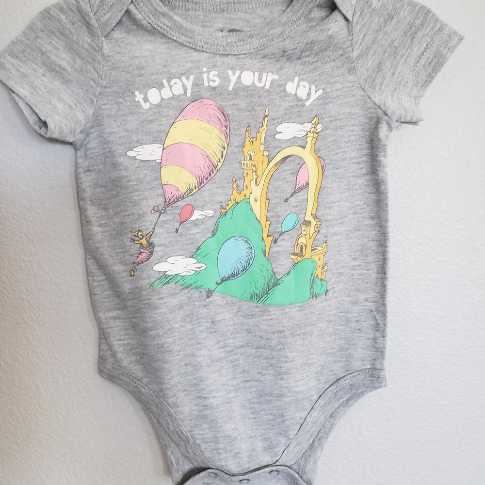 Dr. Suess 'Today is your day' Onesie